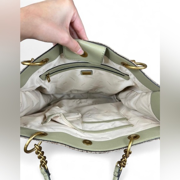 Guess Aviana Tote in Latte/Celadon - Picture 4 of 8